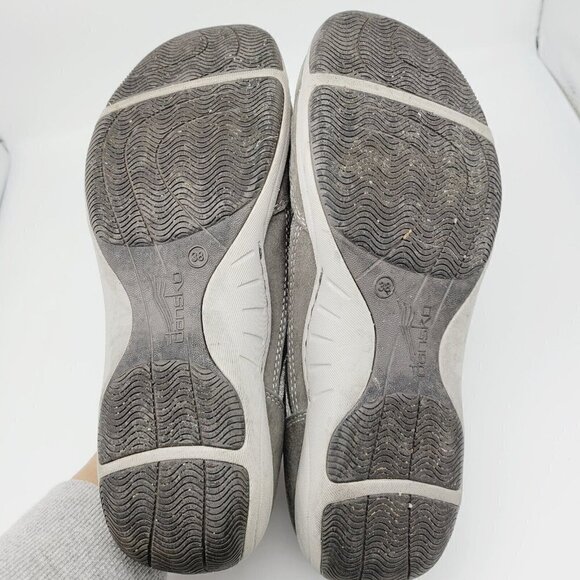 Dansko Sz 38 US 7.5-8 Hilde Mary Jane Comfort Driving Shoes Gray Suede Slip On - Picture 4 of 10